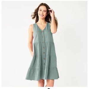 Sleeveless Tank Tiered Knit Dress